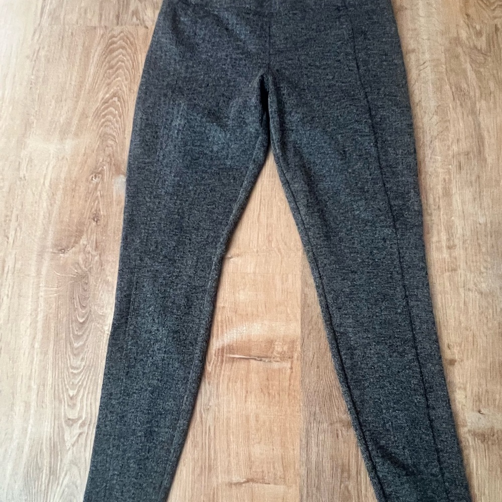 Athleta Delaney Herringbone Tight Leggings Size Small Gray Performance Pants